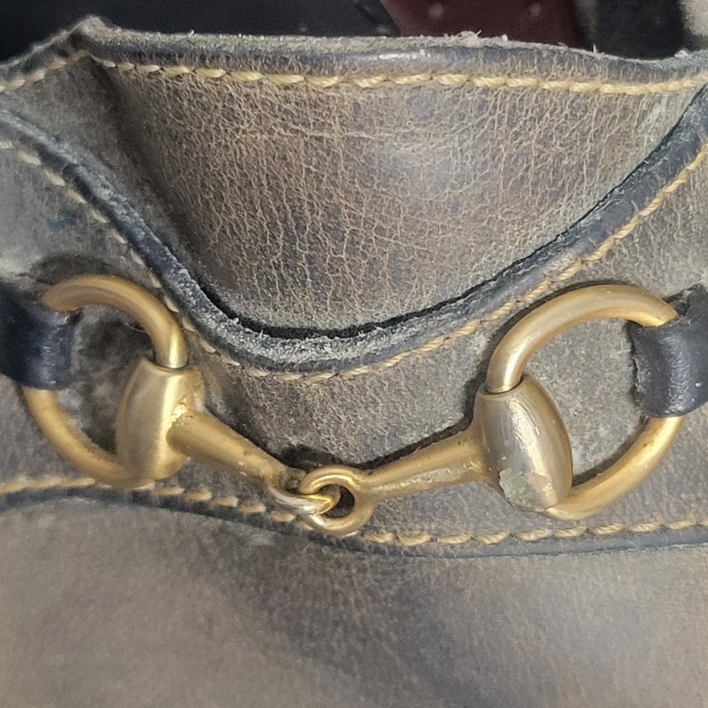 Gucci Classic Vintage Horsebit Leather Slip On Flat Driving Loafers Size 8.5M. - Picture 13 of 16